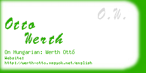 otto werth business card